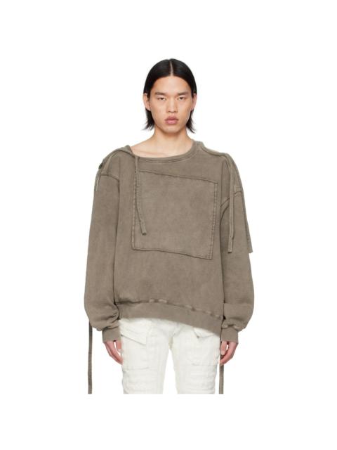 OTTOLINGER Brown Deconstructed Cut-Out Hoodie