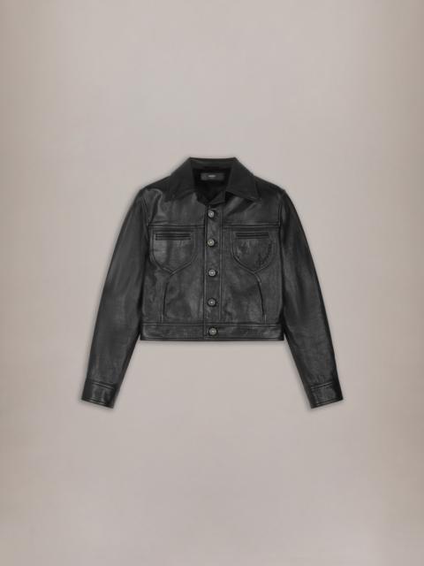 AMIRI WOMEN'S VINTAGE CUT LEATHER JACKET