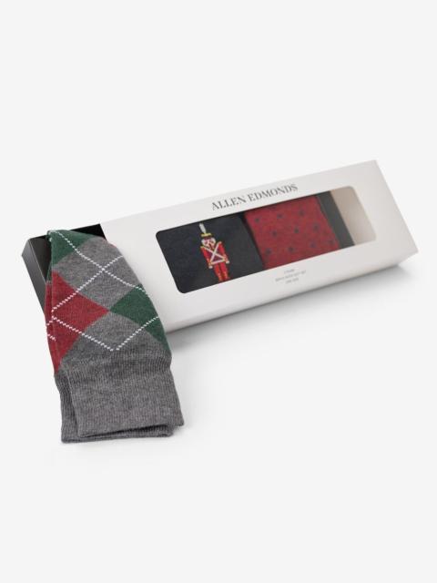 ALLEN EDMONDS Holiday 3-Sock Gift Set