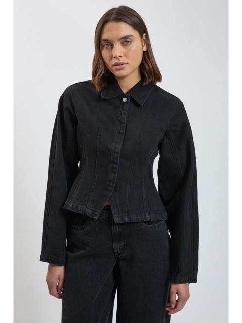KAREN MILLEN Denim Collared Shaped Jacket