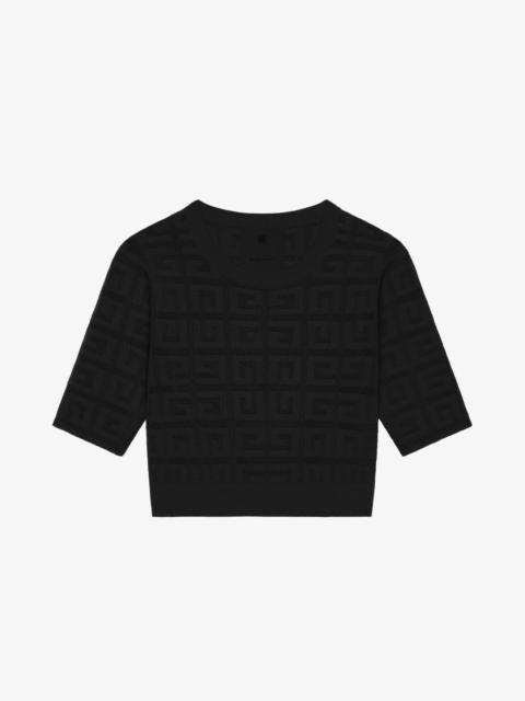 CROPPED SWEATER IN 4G JACQUARD