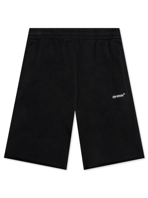 Off-White OFF-WHITE C/O VIRGIL ABLOH WAVE DIAG SWEATSHORTS - BLACK/WHITE