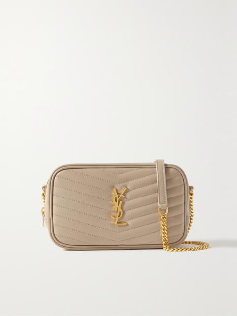 SAINT LAURENT Lou Mini Matelassé Leather Shoulder Bag