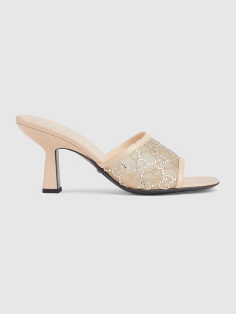 GUCCI Women's GG mid-heel slide sandal