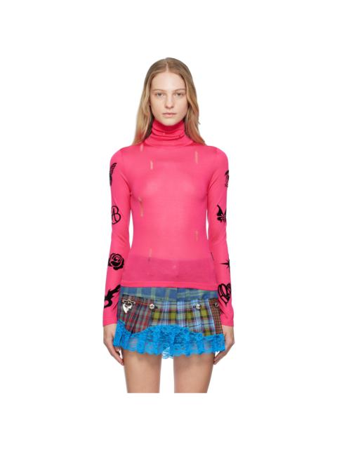 Andersson Bell Pink Augen Turtleneck