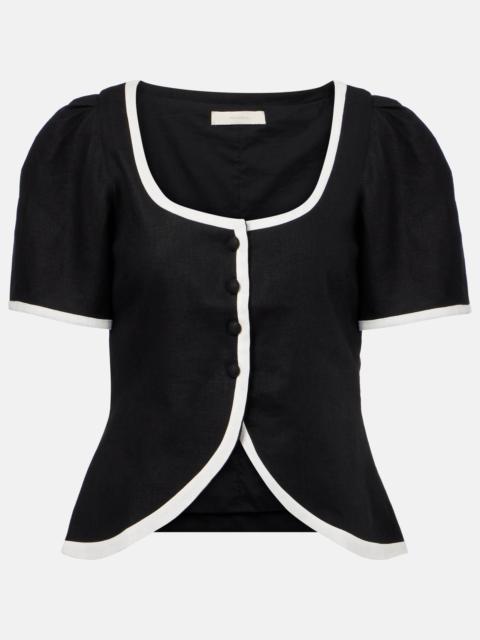 FAITHFULL Emma linen top