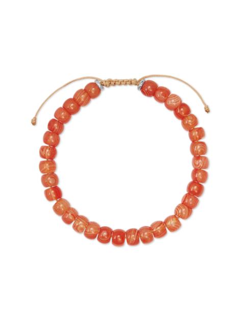 KENDRA SCOTT Cade Oxidized Sterling Silver Corded Bracelet in Orange Banded Agate