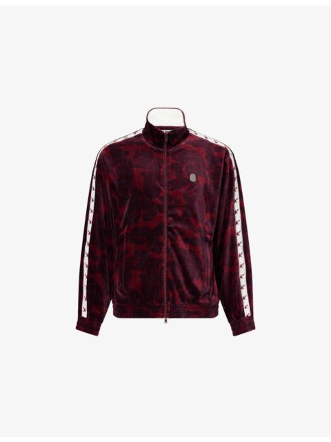A BATHING APE® Metal-Logo Camo Velour Track Jacket