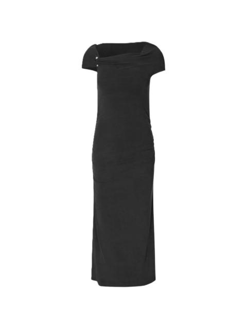 STINE GOYA off-shoulder ruched midi dress