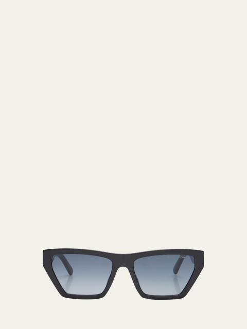 Marc Jacobs Oversized Logo Plastic Cat-Eye Sunglasses