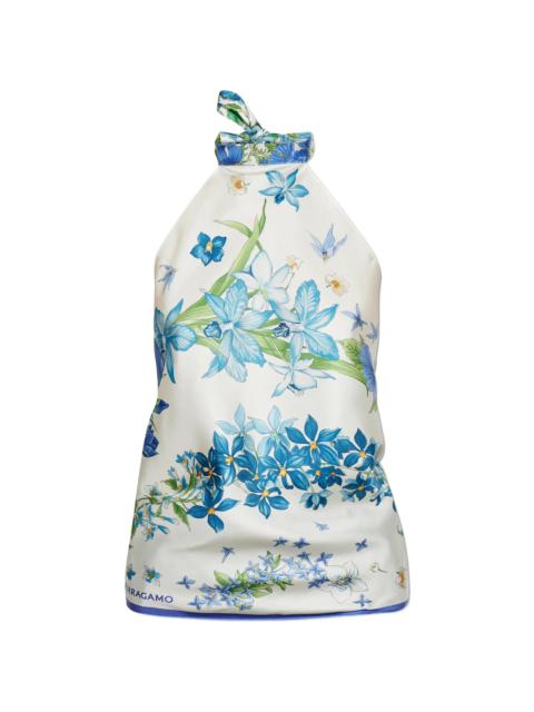 FERRAGAMO Ferragamo Floral-print Silk Top