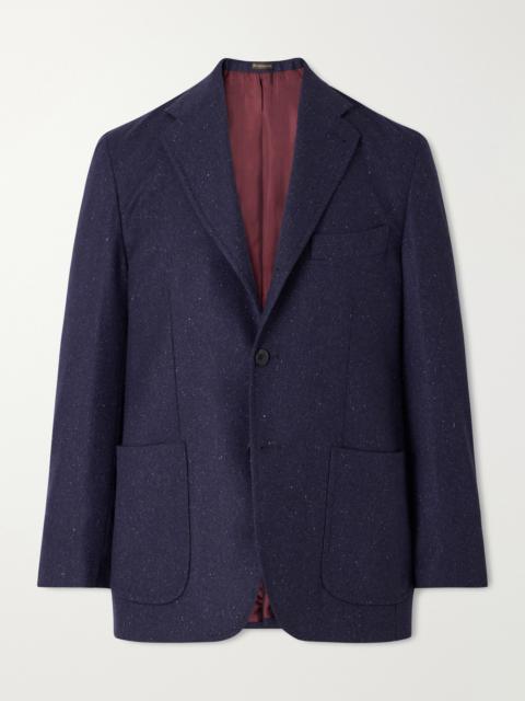 RUBINACCI Darted Flecked Wool-Herringbone Suit Jacket