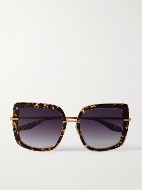BARTON PERREIRA Margret square-frame tortoiseshell acetate and gold-tone sunglasses Tortoiseshell