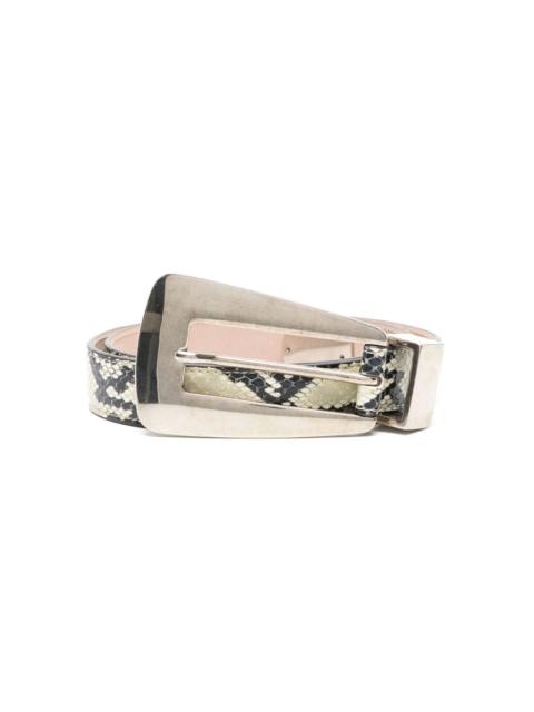 KHAITE snakeskin-effect belt