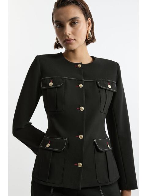 KAREN MILLEN Compact Stretch Formal Tailored Jacket