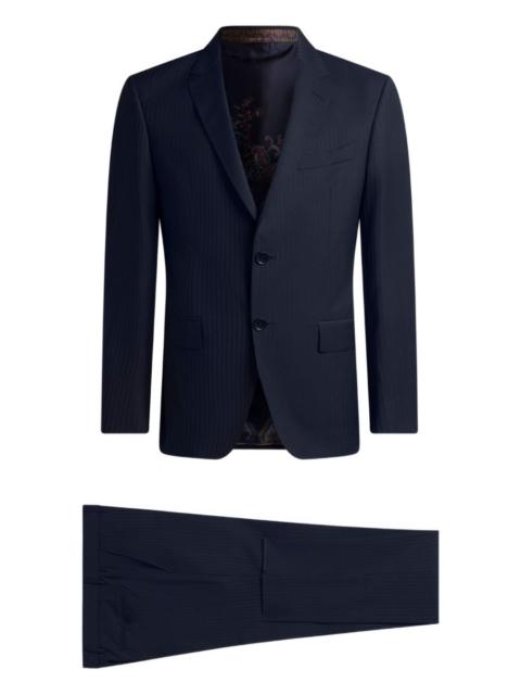 Etro single-breasted striped wool suit