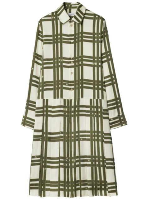 Burberry ribbon-check silk dress