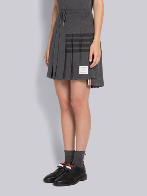 Thom Browne Double Face Knit 4-Bar Pleated Mini Skirt