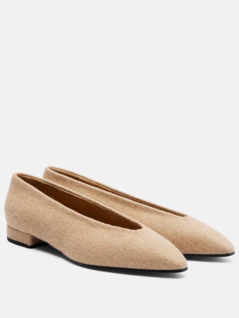 Loro Piana Rebecca herringbone ballet flats