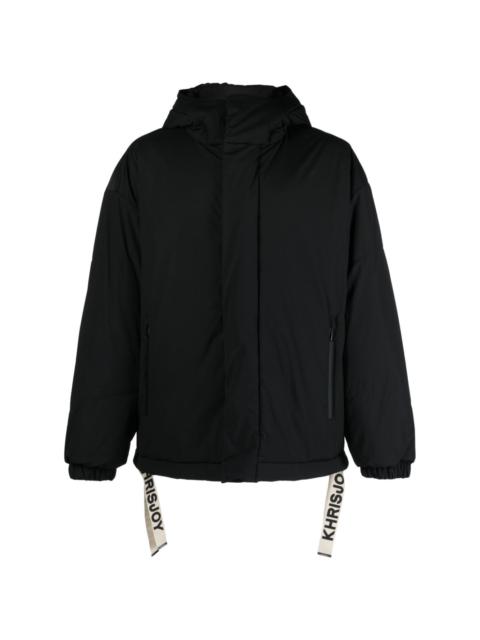 hooded funnel-neck padded jacket