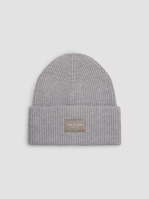rag & bone Women's Blake Logo Wool Blend Beanie - Grey