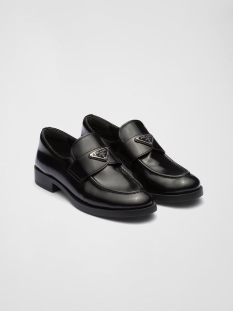 Prada Brushed leather loafers