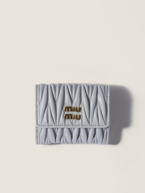 Miu Miu Matelassé nappa leather small wallet