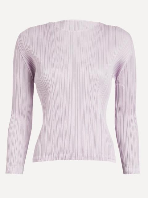 MONTHLY COLOURS DECEMBER Pleated Round Neck Top
