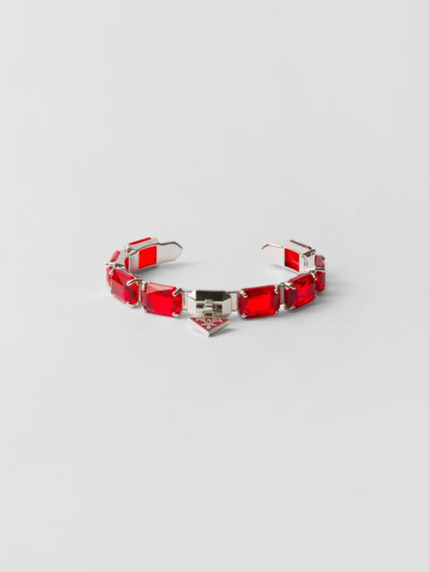 Prada Metal bracelet with crystals