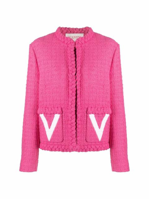 Valentino Timeless woven-detail tweed coat