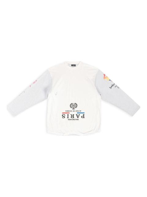 BALENCIAGA Balenciaga Upside Down Long Sleeve T-Shirt 'White' 698155TMVC99000