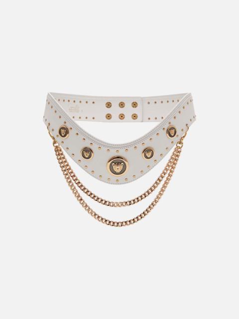 CAMILLA BELT WITH LEOPARD HARDWARE AND CHAINS