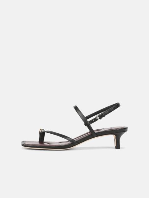 Vince Polli Leather Heeled Toe-Ring Sandal