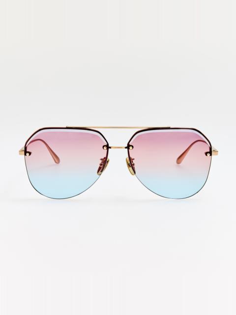 Quynh Sunglasses in 22K Gold and Dusk