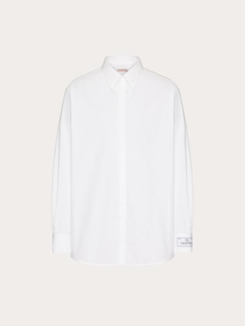 Valentino LONG SLEEVE COTTON SHIRT WITH MAISON VALENTINO TAILORING LABEL