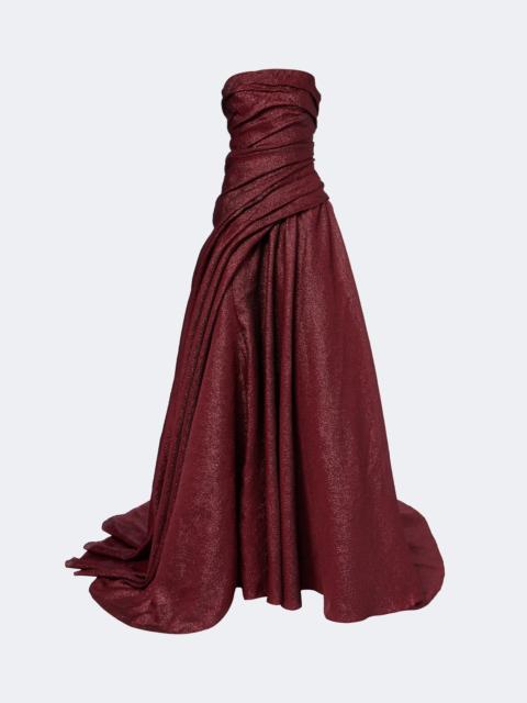 MARMAR HALIM Draped strapless bustier gown