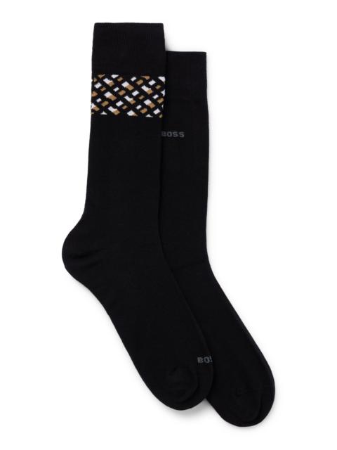 BOSS TWO-PACK OF REGULAR-LENGTH SOCKS WITH SIGNATURE DETAIL