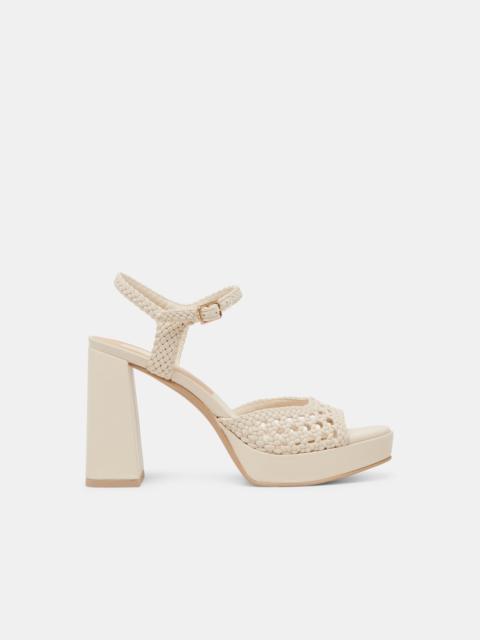 dolce vita PEYTEN HEELS CREME WOVEN STELLA