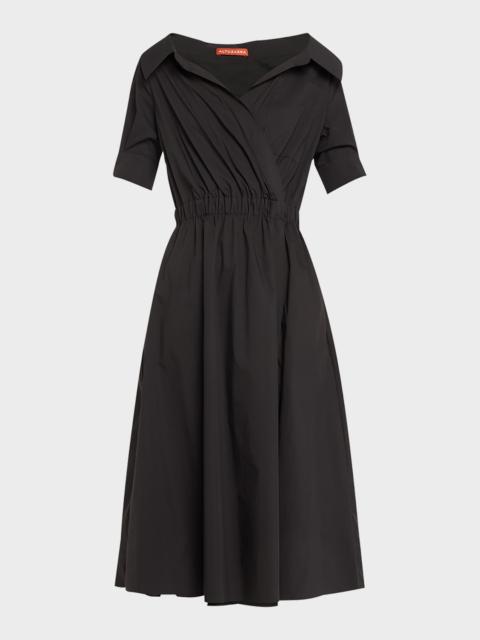 Altuzarra Lydia Short-Sleeve Midi Wrap Shirtdress