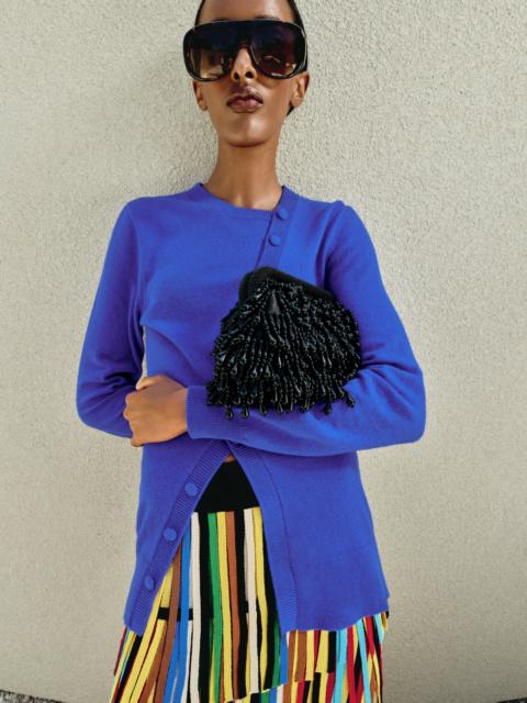 SIMONMILLER Ada Asymmetrical Cardigan In Cobalt