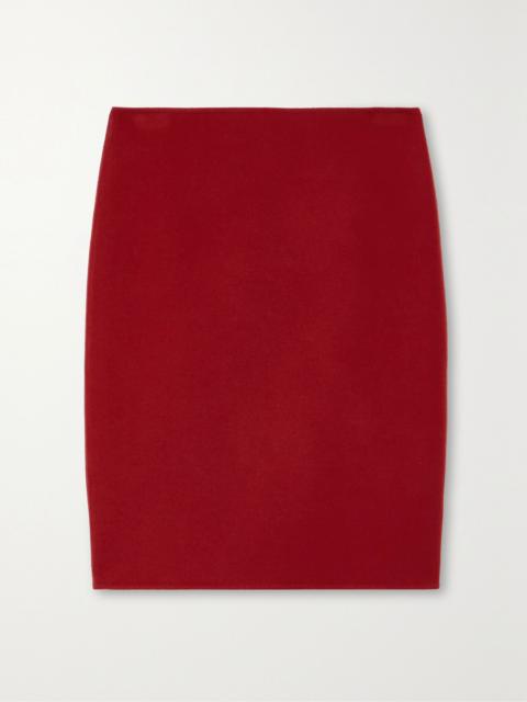The Row Bart cashmere skirt Red