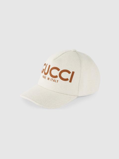 Baseball hat with Gucci print