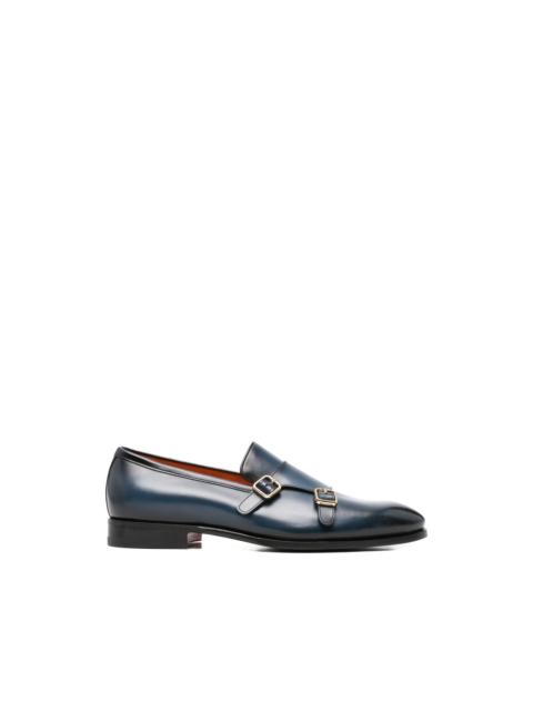Santoni buckle strap loafers