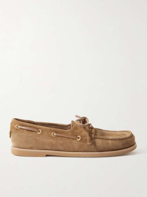 Gianvito Rossi Suede boat shoes Camel