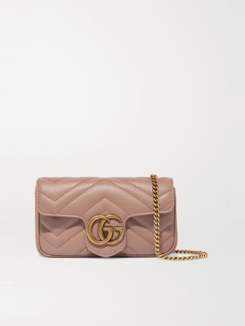 GUCCI GG Marmont super mini quilted leather shoulder bag