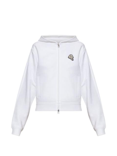 Moncler logo-patch zip-up hoodie