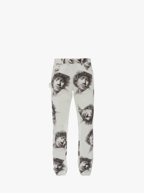 JW Anderson REMBRANDT ALL OVER PRINT TROUSERS
