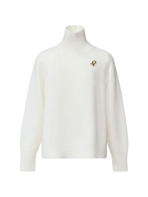 FABIANA FILIPPI logo-plaque roll-neck sweater