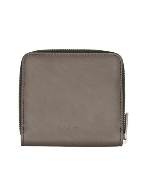 Rick Owens Gray Concordians Zipped Wallet