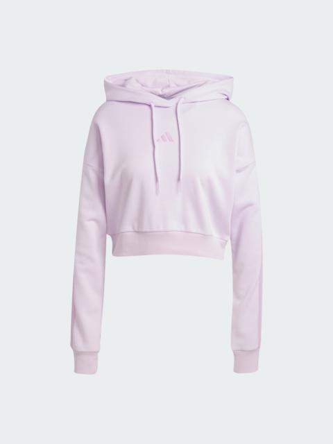 adidas Essentials 3-Stripes French Terry Crop Hoodie